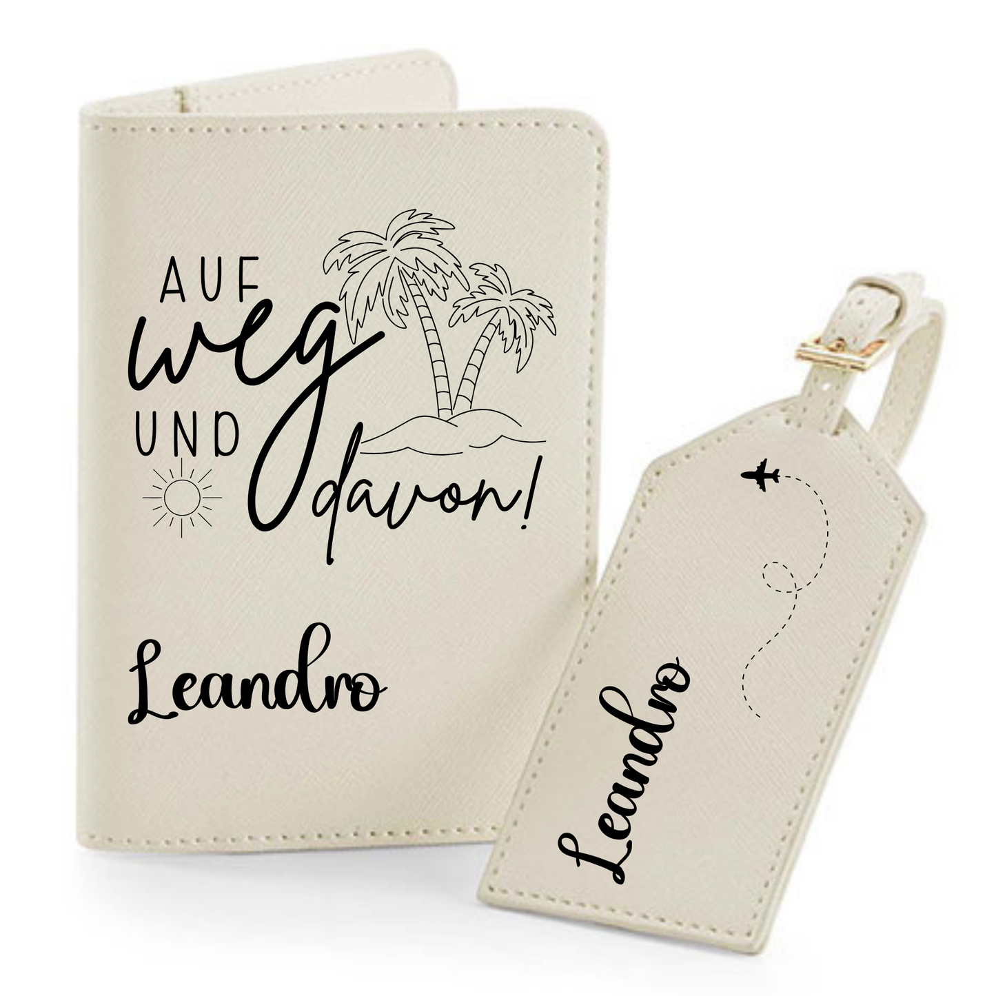 Reisepasshülle Auf Weg Und Davon ⎢ Passport Hülle ⎢ Perfekt für deinen Urlaub - Plottersu
