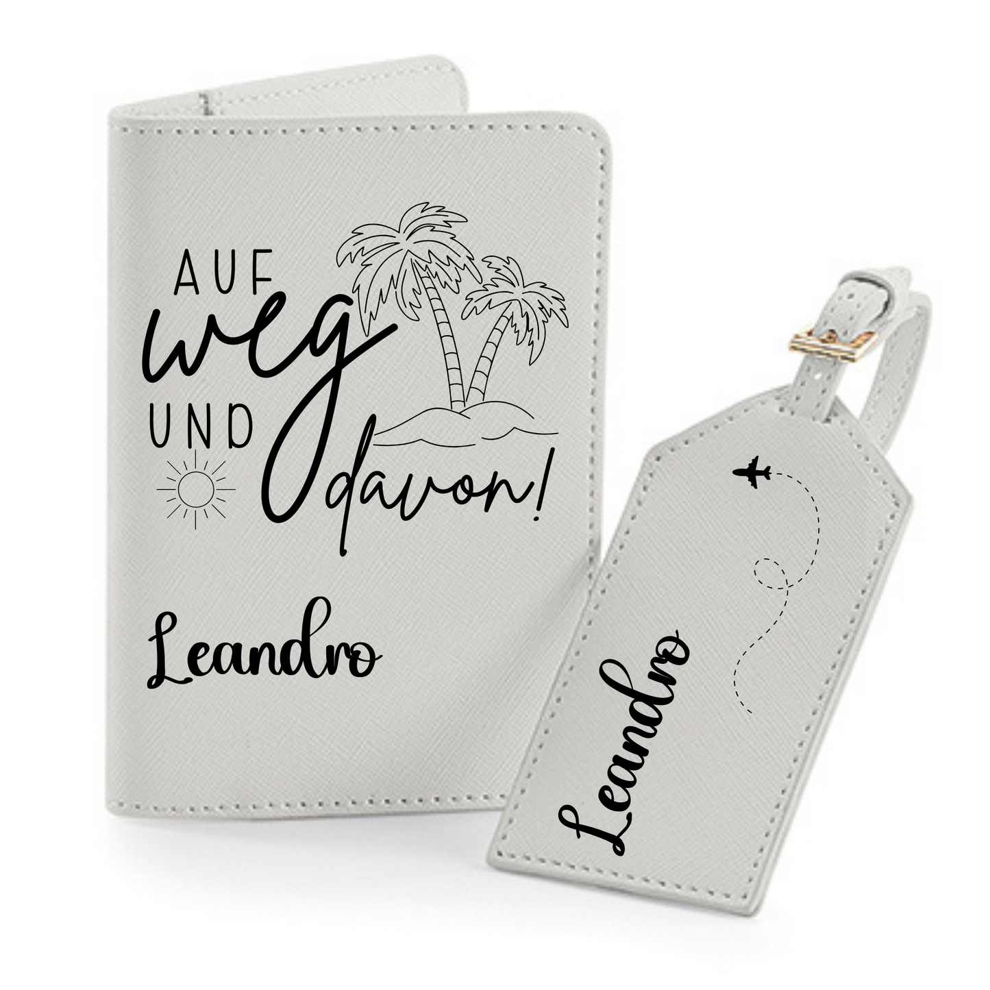Reisepasshülle Auf Weg Und Davon ⎢ Passport Hülle ⎢ Perfekt für deinen Urlaub - Plottersu