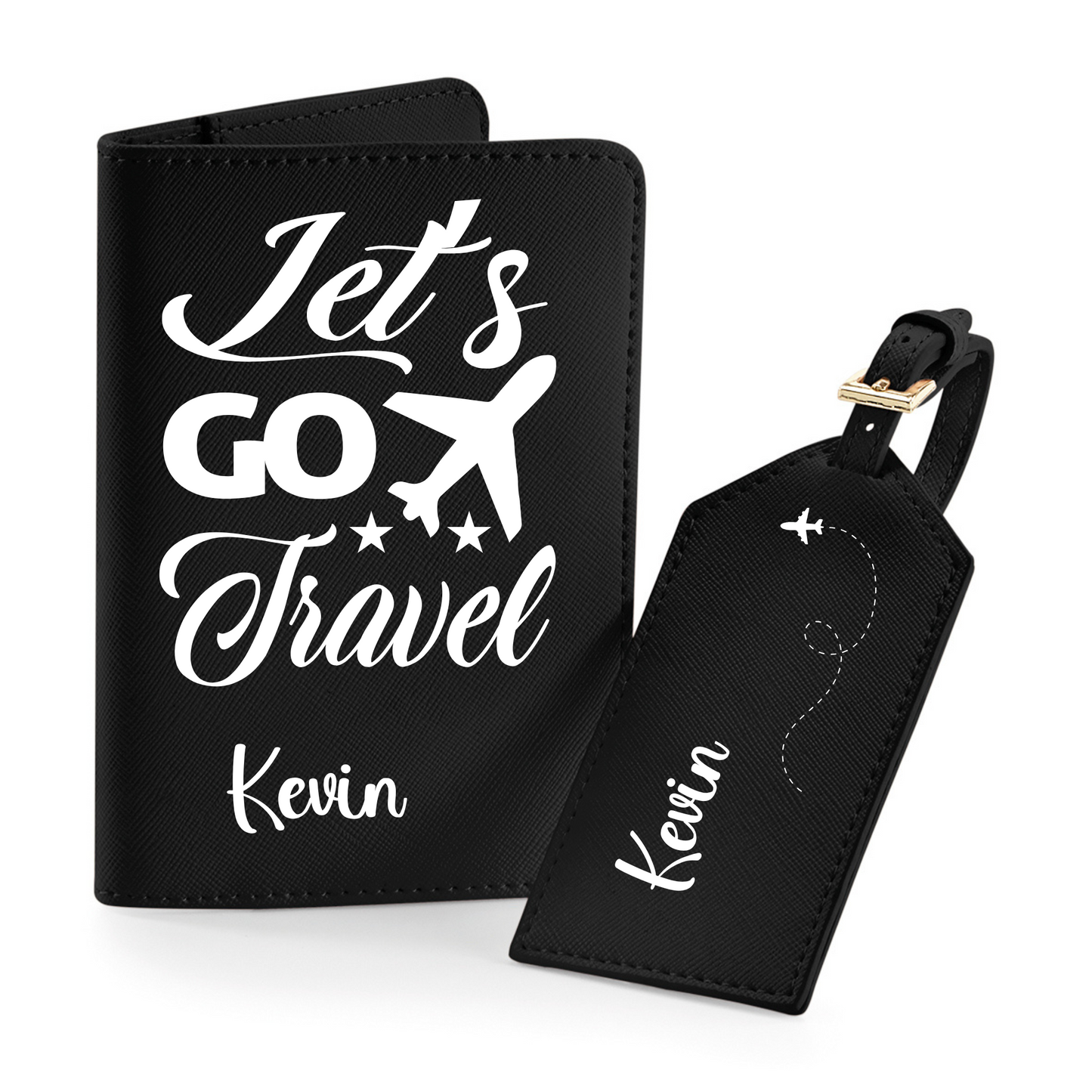 Reisepasshülle Let´s go Travel ⎢ Passport Hülle ⎢ Perfekt für deinen Urlaub - Plottersu