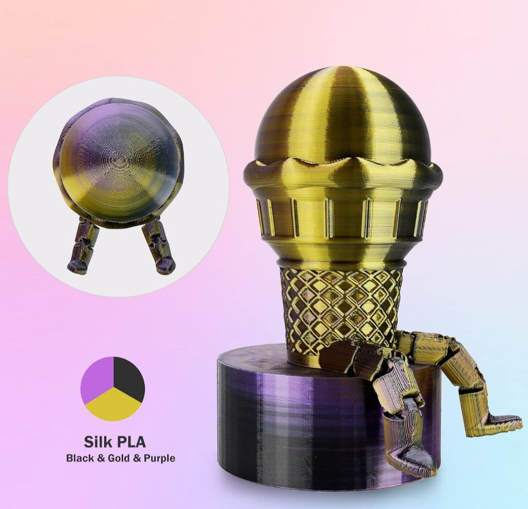 Eryone Black & Gold & Purple Silk - Plottersu