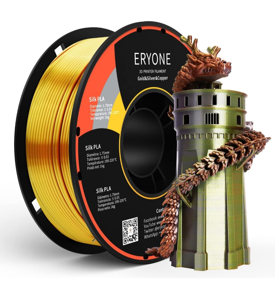 Eryone Gold & Silver & Copper Silk - Plottersu