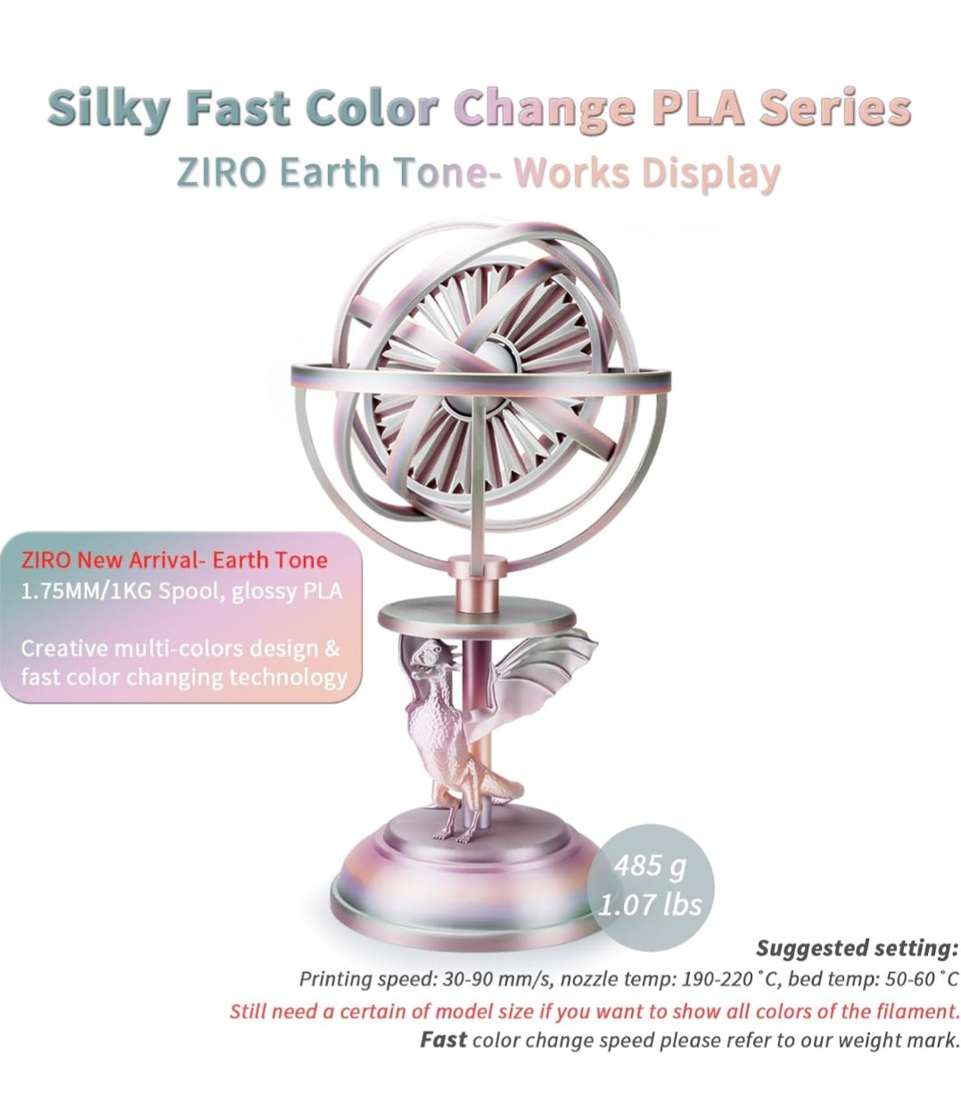 Ziro Eart Tone Rainbow Silk - Plottersu