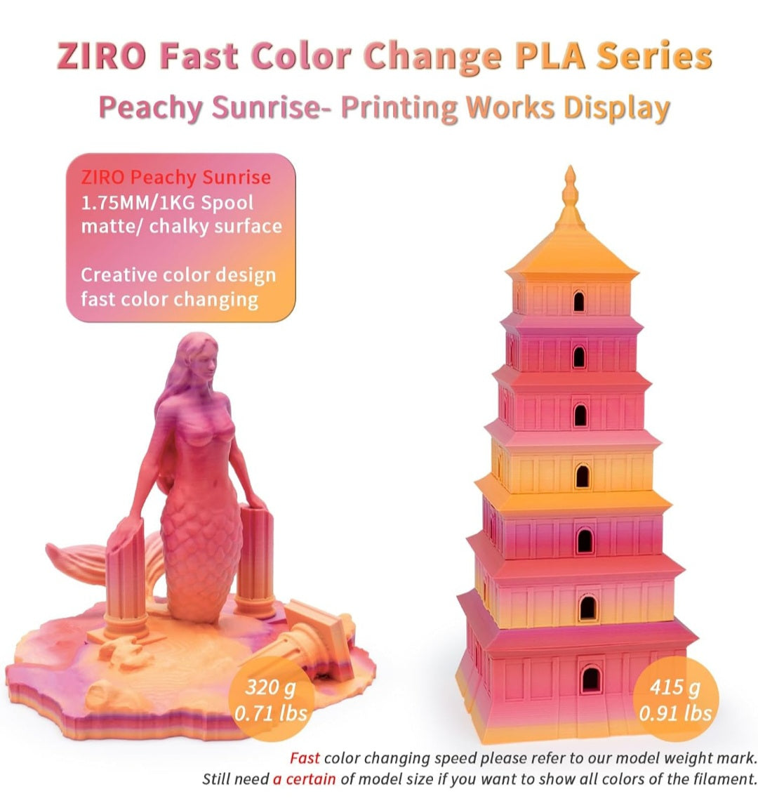 Ziro Peachy Sunrise Rainbow Matt - Plottersu