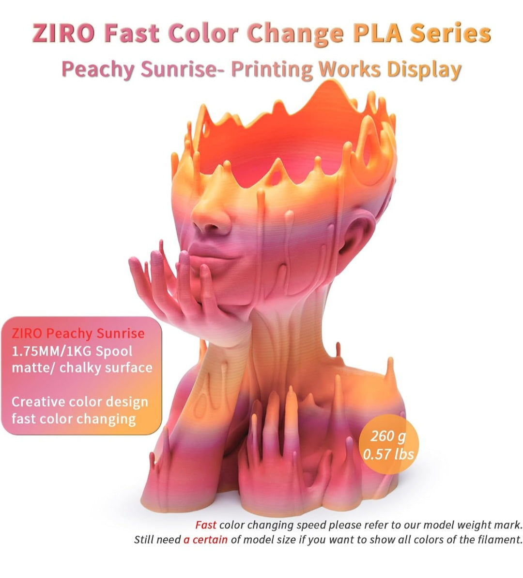 Ziro Peachy Sunrise Rainbow Matt - Plottersu