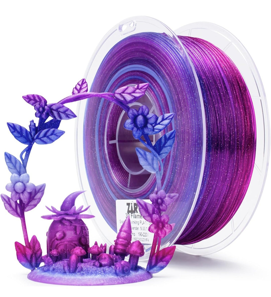 Ziro Flower Lavendel Rainbow Silk - Plottersu