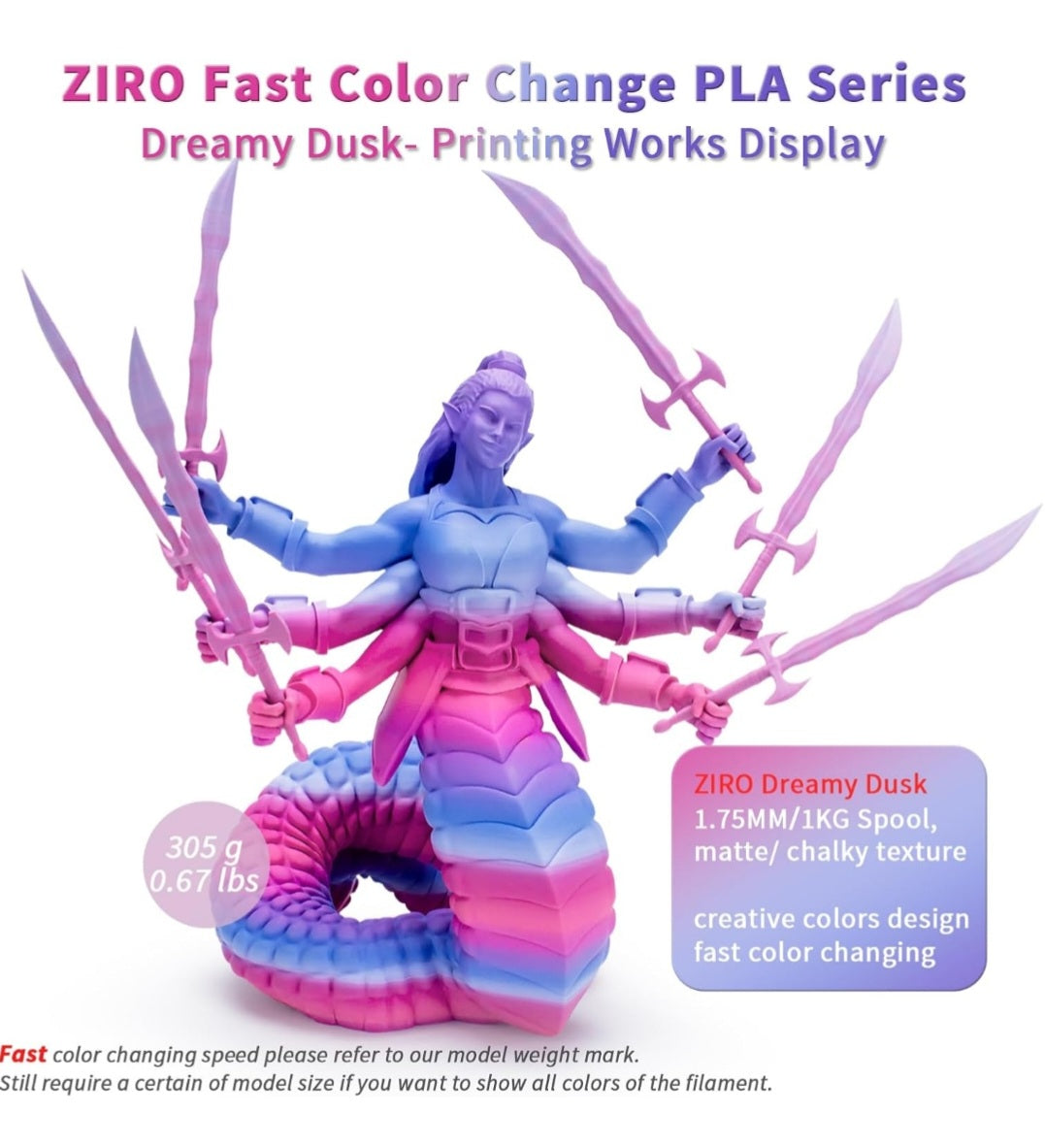 Ziro Dreamy Dusk Rainbow Matt - Plottersu