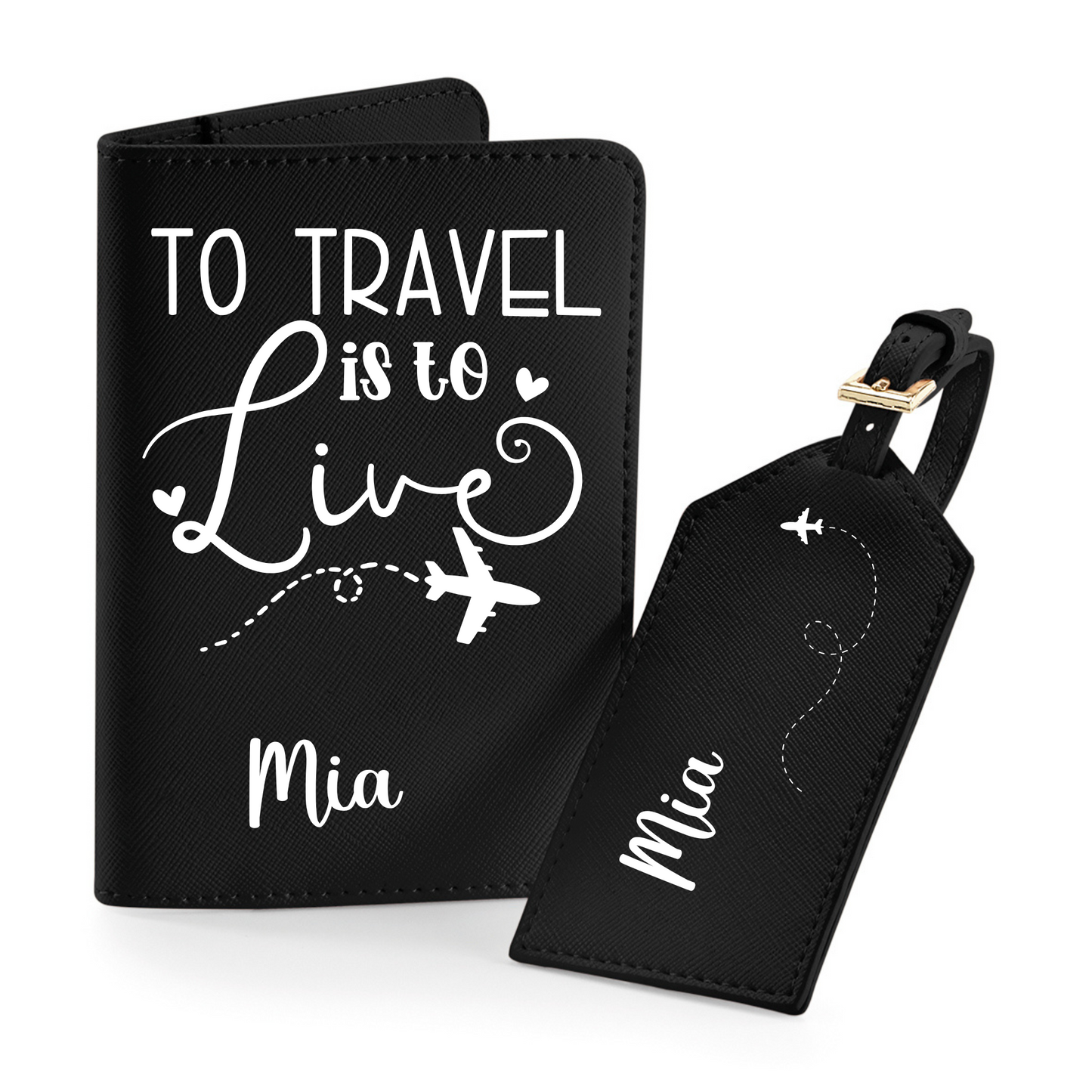Reisepasshülle To Travel is to Live ⎢ Passport Hülle ⎢ Perfekt für deinen Urlaub - Plottersu