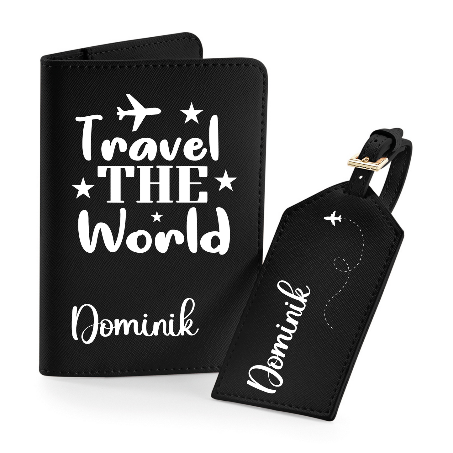 Reisepasshülle Travel The World ⎢ Passport Hülle ⎢ Perfekt für deinen Urlaub - Plottersu