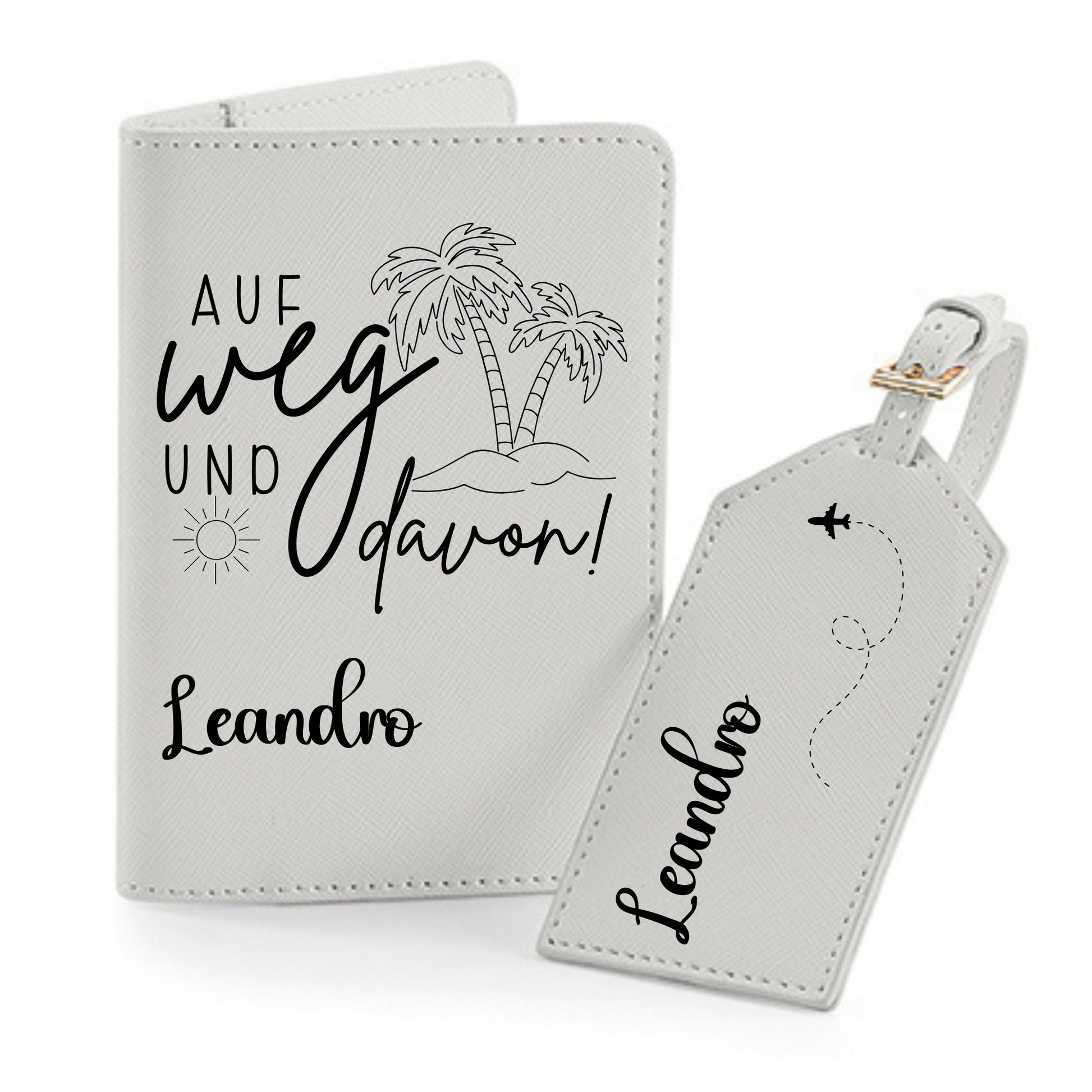 Reisepasshülle Auf Weg Und Davon ⎢ Passport Hülle  ⎢ Perfekt für deinen Urlaub - Plottersu