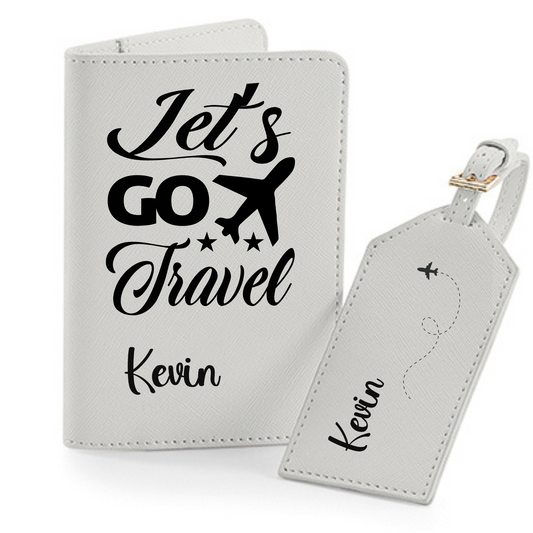 Reisepasshülle Let´s go Travel ⎢ Passport Hülle  ⎢ Perfekt für deinen Urlaub - Plottersu