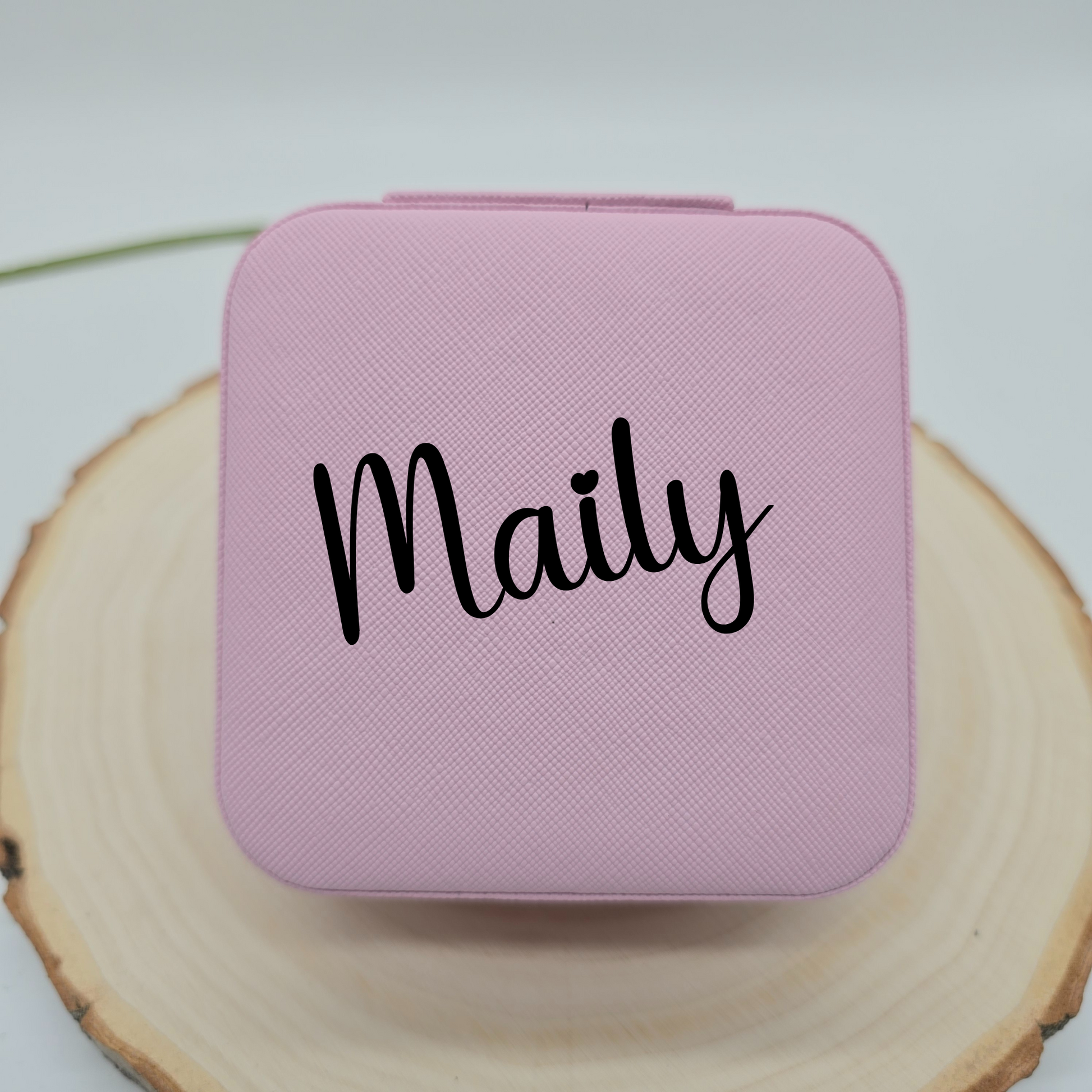 Personalisiertes Schmuckkästchen in Rosa - Plottersu