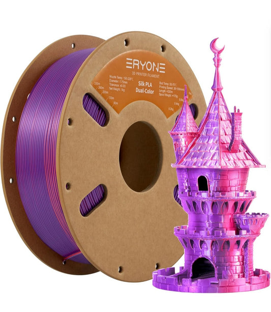 Eryone Orange Red & Purple    Silk - Plottersu