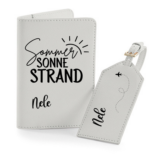 Reisepasshülle Sommer Sonne Strand ⎢ Passport Hülle  ⎢ Perfekt für deinen Urlaub - Plottersu