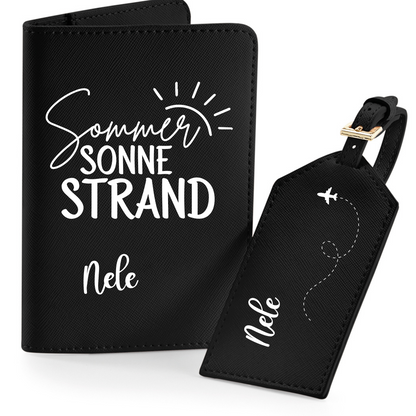 Reisepasshülle Sommer Sonne Strand ⎢ Passport Hülle  ⎢ Perfekt für deinen Urlaub - Plottersu