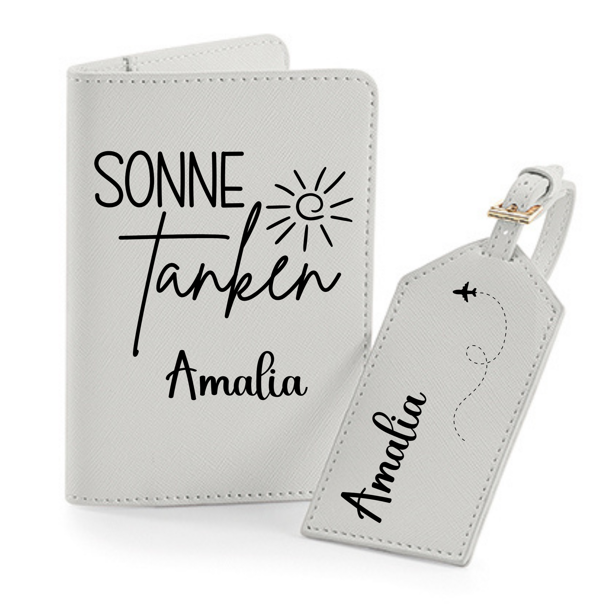 Reisepasshülle Sonne Tanken ⎢ Passport Hülle  ⎢ Perfekt für deinen Urlaub - Plottersu