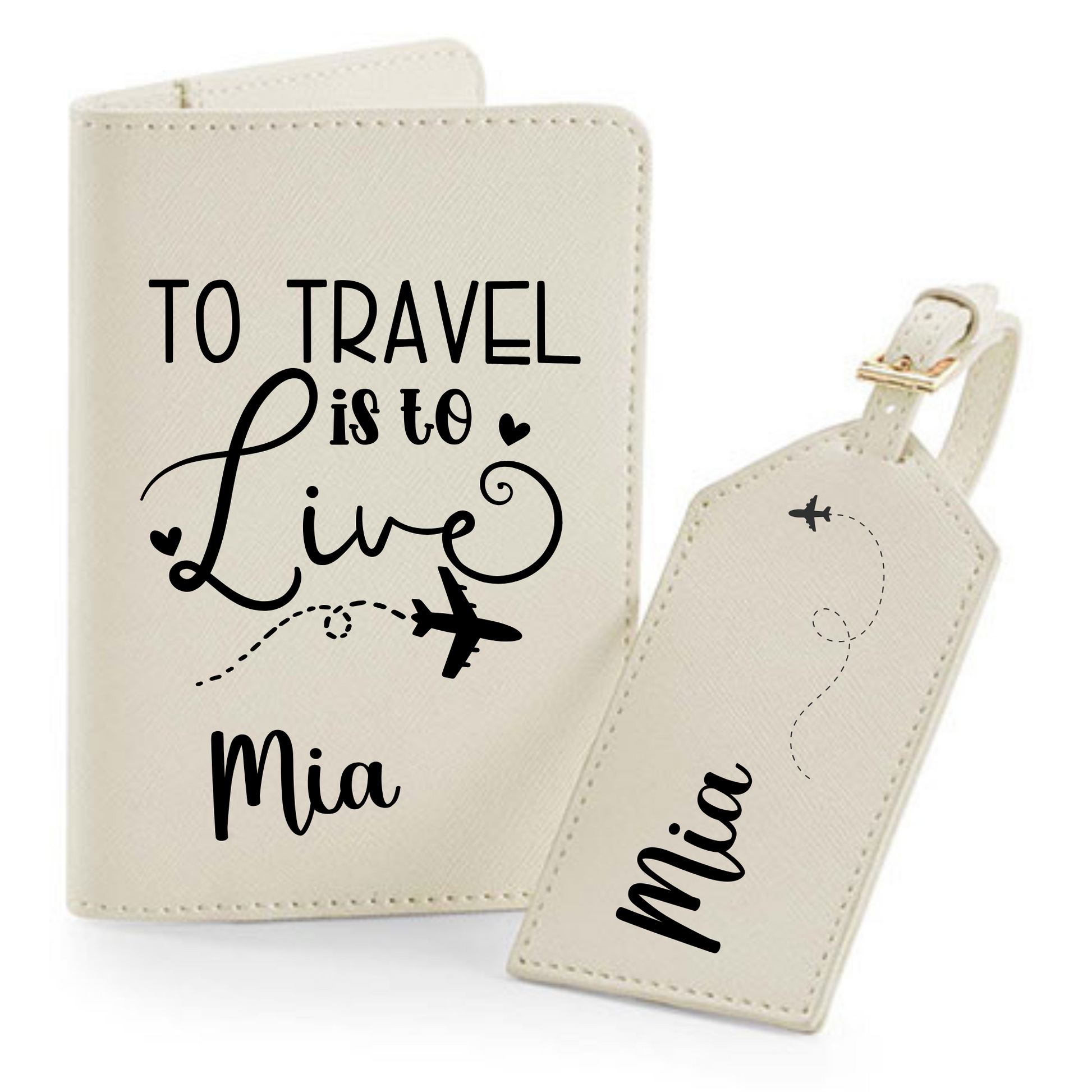 Reisepasshülle To Travel is to Live ⎢ Passport Hülle  ⎢ Perfekt für deinen Urlaub - Plottersu