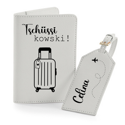 Reisepasshülle Tschüssi Kowski Koffer  ⎢ Passport Hülle  ⎢ Perfekt für deinen Urlaub - Plottersu