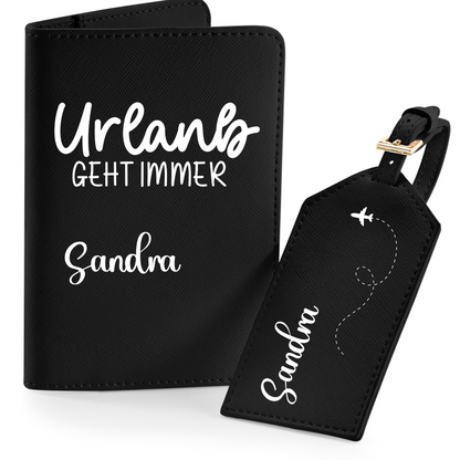 Reisepasshülle Urlaub geht immer ⎢ Passport Hülle  ⎢ Perfekt für deinen Urlaub - Plottersu