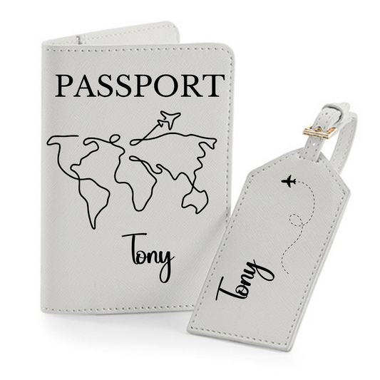 Reisepasshülle Weltkarte ⎢ Passport Hülle  ⎢ Perfekt für deinen Urlaub - Plottersu